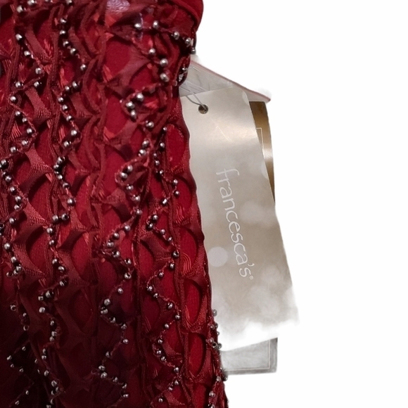 Francesca XS Beaded tank top burg - Picture 3 of 13